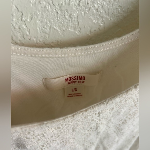 Mossimo Ivory Lace Cinched Waist Sleeveless Dress – Size Large - Picture 4 of 6